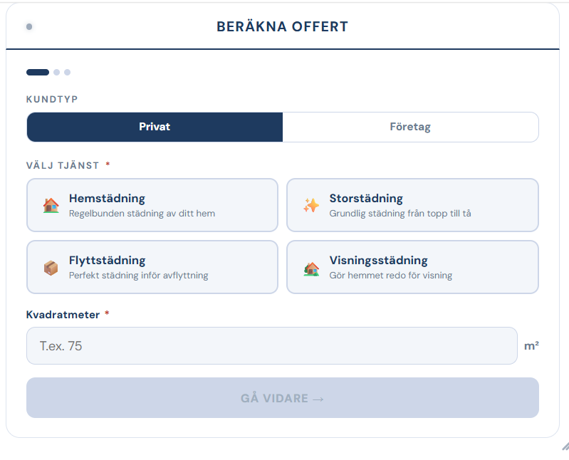 Offert-Widget exempel